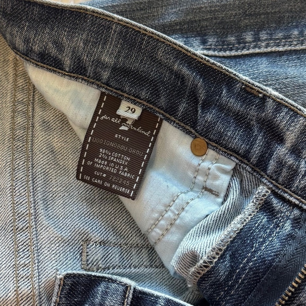 7 For all mankind women's jeans 29 mid rise straight leg Edie dark wash denim - Picture 10 of 10